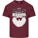 Beardiful Funny Beard Mens Cotton T-Shirt Tee Top Maroon