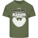 Beardiful Funny Beard Mens Cotton T-Shirt Tee Top Military Green