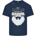Beardiful Funny Beard Mens Cotton T-Shirt Tee Top Navy Blue