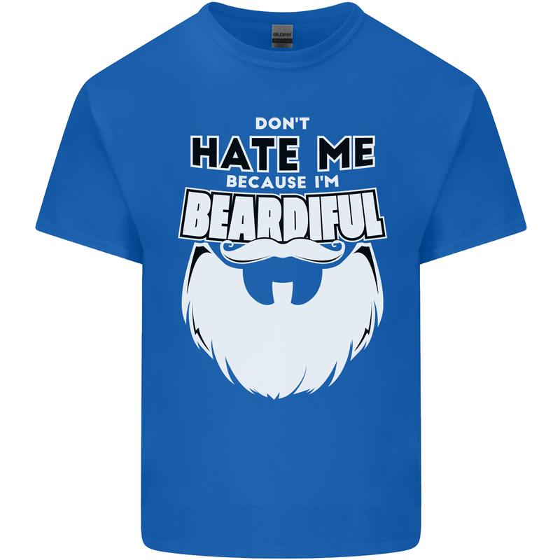 Beardiful Funny Beard Mens Cotton T-Shirt Tee Top Royal Blue