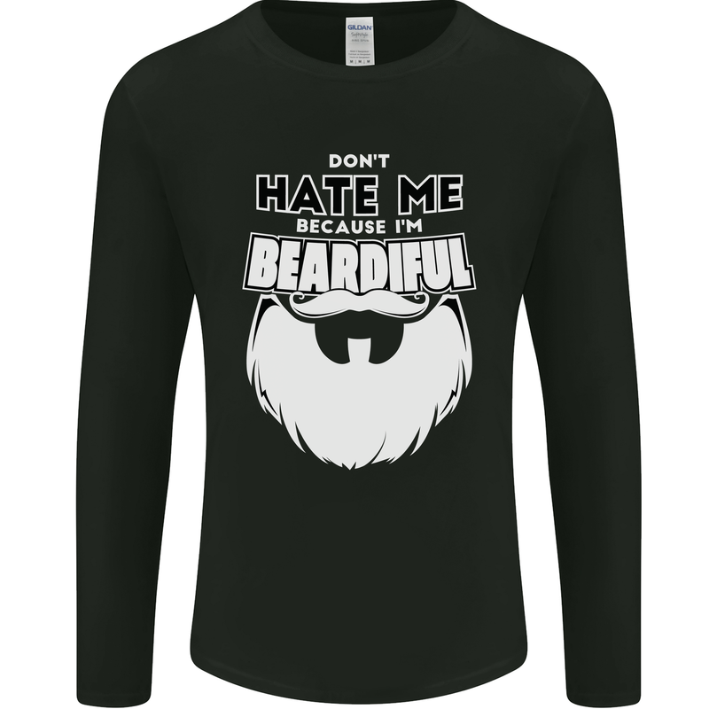 Beardiful Funny Beard Mens Long Sleeve T-Shirt Black