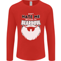 Beardiful Funny Beard Mens Long Sleeve T-Shirt Red