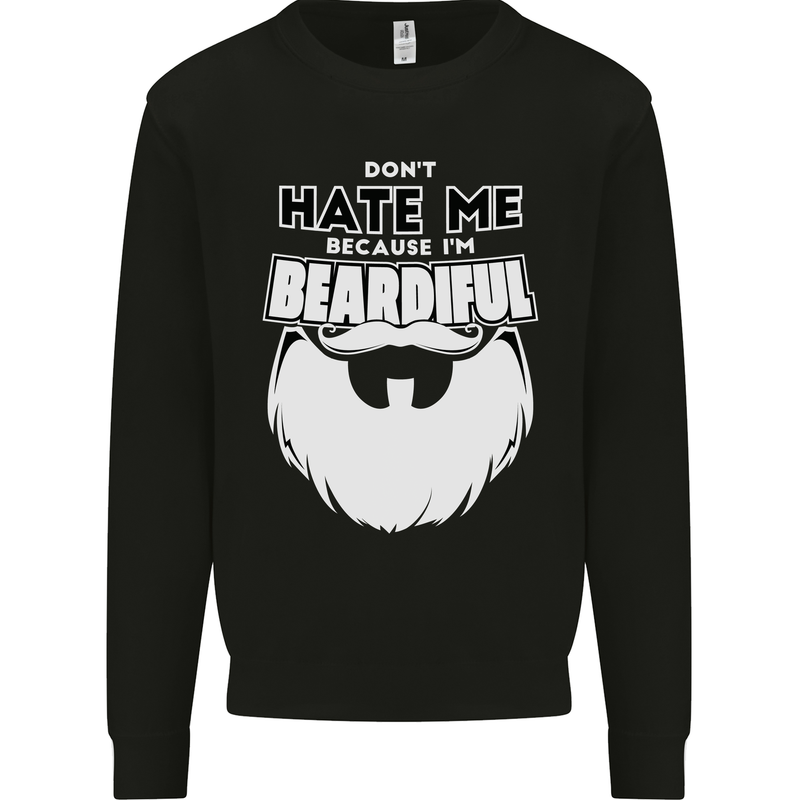 Beardiful Funny Beard Mens Sweatshirt Jumper Black