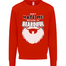 Beardiful Funny Beard Mens Sweatshirt Jumper Bright Red