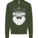 Beardiful Funny Beard Mens Sweatshirt Jumper Forest Green