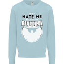 Beardiful Funny Beard Mens Sweatshirt Jumper Light Blue