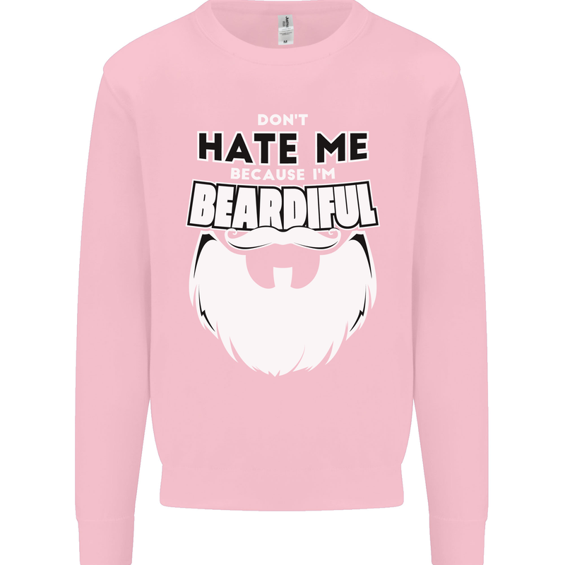 Beardiful Funny Beard Mens Sweatshirt Jumper Light Pink