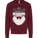 Beardiful Funny Beard Mens Sweatshirt Jumper Maroon