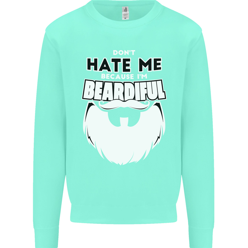 Beardiful Funny Beard Mens Sweatshirt Jumper Peppermint