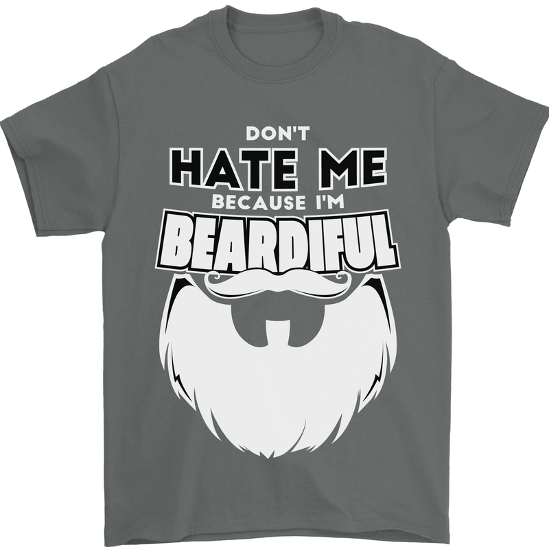 Beardiful Funny Beard Mens T-Shirt 100% Cotton Charcoal