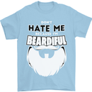 Beardiful Funny Beard Mens T-Shirt 100% Cotton Light Blue