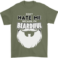 Beardiful Funny Beard Mens T-Shirt 100% Cotton Military Green