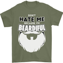 Beardiful Funny Beard Mens T-Shirt 100% Cotton Military Green