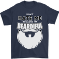 Beardiful Funny Beard Mens T-Shirt 100% Cotton Navy Blue