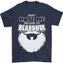 Beardiful Funny Beard Mens T-Shirt 100% Cotton Navy Blue
