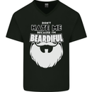 Beardiful Funny Beard Mens V-Neck Cotton T-Shirt Black