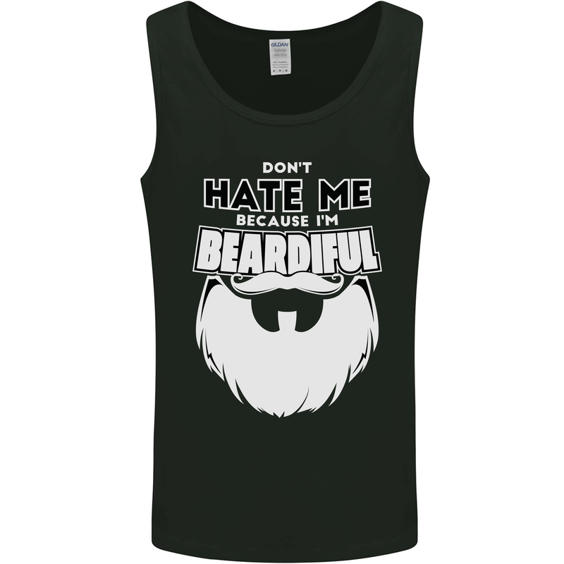 Beardiful Funny Beard Mens Vest Tank Top Black