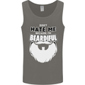 Beardiful Funny Beard Mens Vest Tank Top Charcoal