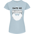 Beardiful Funny Beard Womens Petite Cut T-Shirt Light Blue