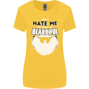 Beardiful Funny Beard Womens Wider Cut T-Shirt Yellow
