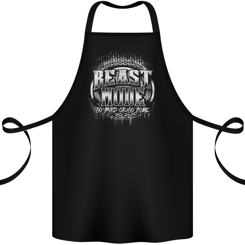 Beast Mode Go Hard Gym Training Top MMA Cotton Apron 100% Organic Black
