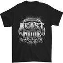 Beast Mode Go Hard Gym Training Top MMA Mens T-Shirt Cotton Gildan Black