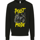 Beast Mode Gym Training Top Workout Mens Sweatshirt Jumper Black