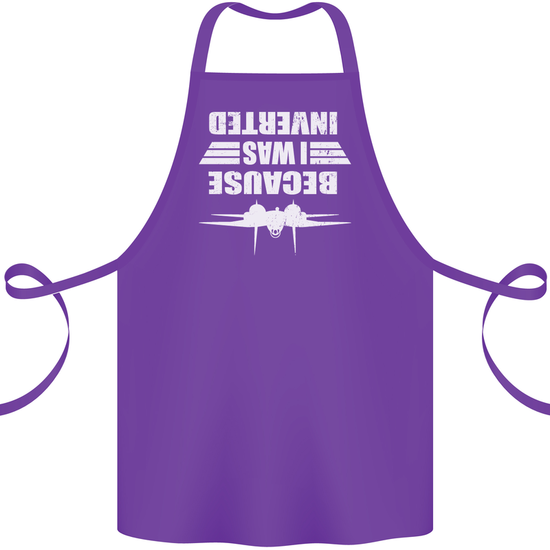 Because I Was Inverted Movie Cotton Apron 100% Organic Purple