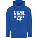 Because I Was Inverted Movie Mens 80% Cotton Hoodie Royal Blue