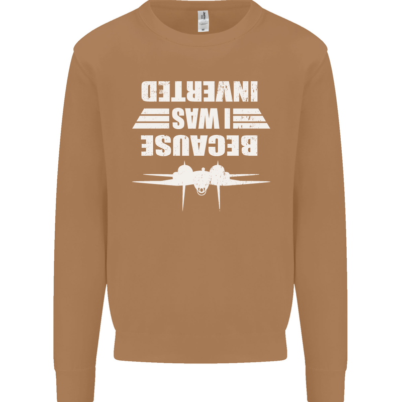 Because I Was Inverted Movie Mens Sweatshirt Jumper Caramel Latte