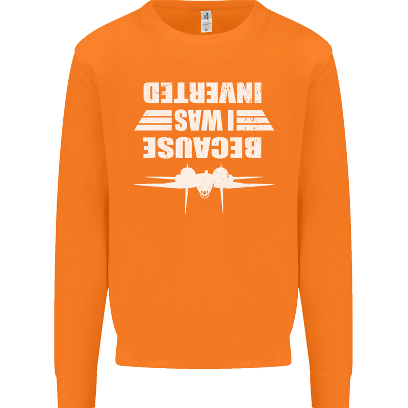 Because I Was Inverted Movie Mens Sweatshirt Jumper Orange