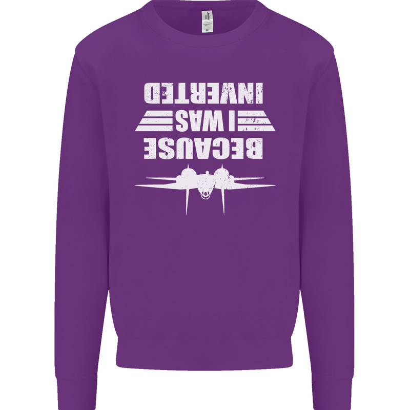 Because I Was Inverted Movie Mens Sweatshirt Jumper Purple