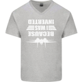 Because I Was Inverted Movie Mens V-Neck Cotton T-Shirt Sports Grey