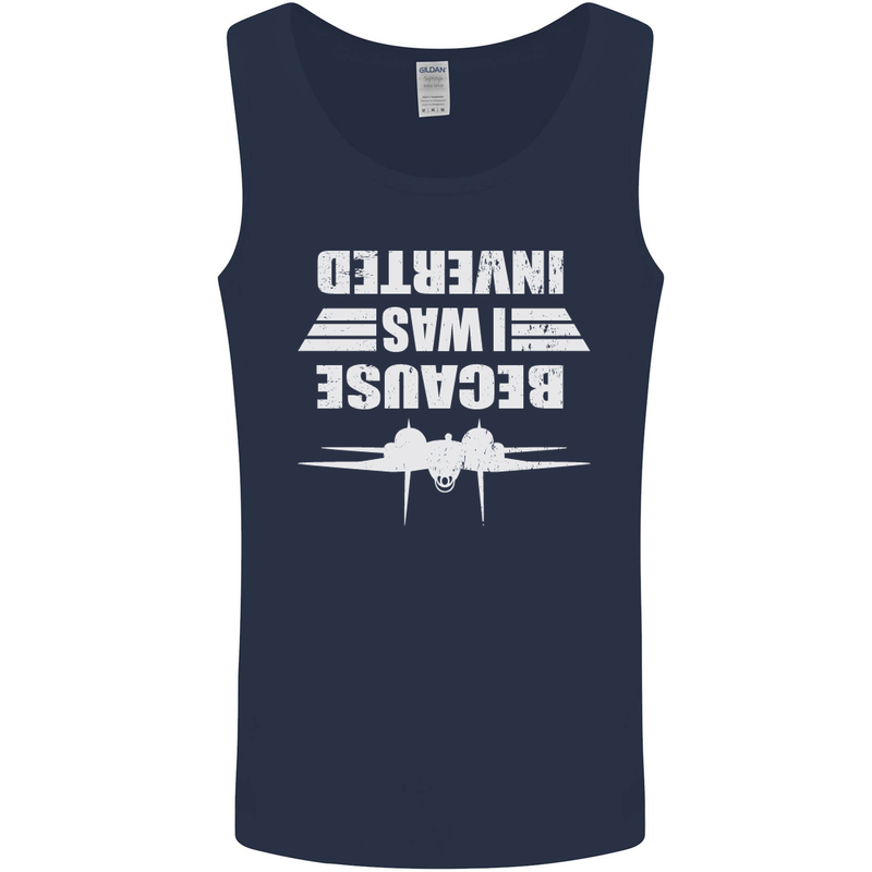 Because I Was Inverted Movie Mens Vest Tank Top Navy Blue