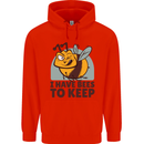 Beekeeper I Have Bees to Keep Mens 80% Cotton Hoodie Bright Red