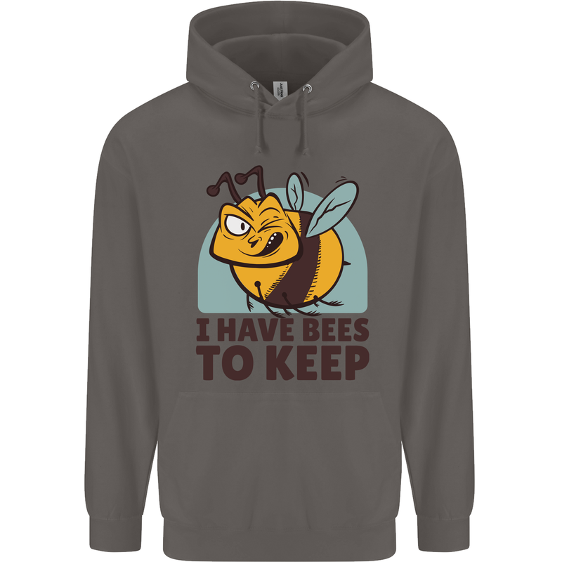 Beekeeper I Have Bees to Keep Mens 80% Cotton Hoodie Charcoal
