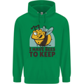Beekeeper I Have Bees to Keep Mens 80% Cotton Hoodie Irish Green