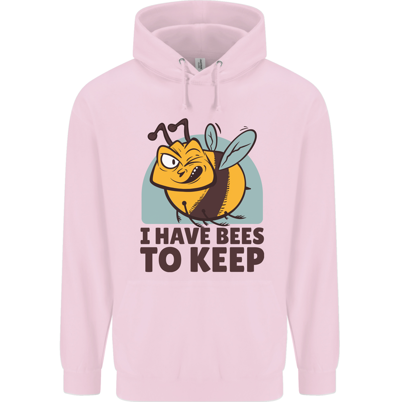 Beekeeper I Have Bees to Keep Mens 80% Cotton Hoodie Light Pink