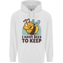 Beekeeper I Have Bees to Keep Mens 80% Cotton Hoodie White