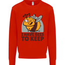 Beekeeper I Have Bees to Keep Mens Sweatshirt Jumper Bright Red