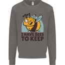 Beekeeper I Have Bees to Keep Mens Sweatshirt Jumper Charcoal