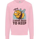 Beekeeper I Have Bees to Keep Mens Sweatshirt Jumper Light Pink