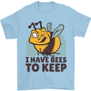Beekeeper I Have Bees to Keep Mens T-Shirt Cotton Gildan Light Blue