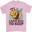 Beekeeper I Have Bees to Keep Mens T-Shirt Cotton Gildan Light Pink