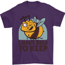 Beekeeper I Have Bees to Keep Mens T-Shirt Cotton Gildan Purple