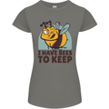 Beekeeper I Have Bees to Keep Womens Petite Cut T-Shirt Charcoal