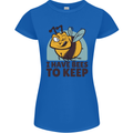 Beekeeper I Have Bees to Keep Womens Petite Cut T-Shirt Royal Blue