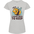 Beekeeper I Have Bees to Keep Womens Petite Cut T-Shirt Sports Grey