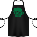 Been Irish for Many Beers St. Patrick's Day Cotton Apron 100% Organic Black