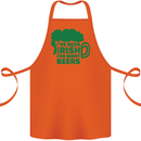 Been Irish for Many Beers St. Patrick's Day Cotton Apron 100% Organic Orange